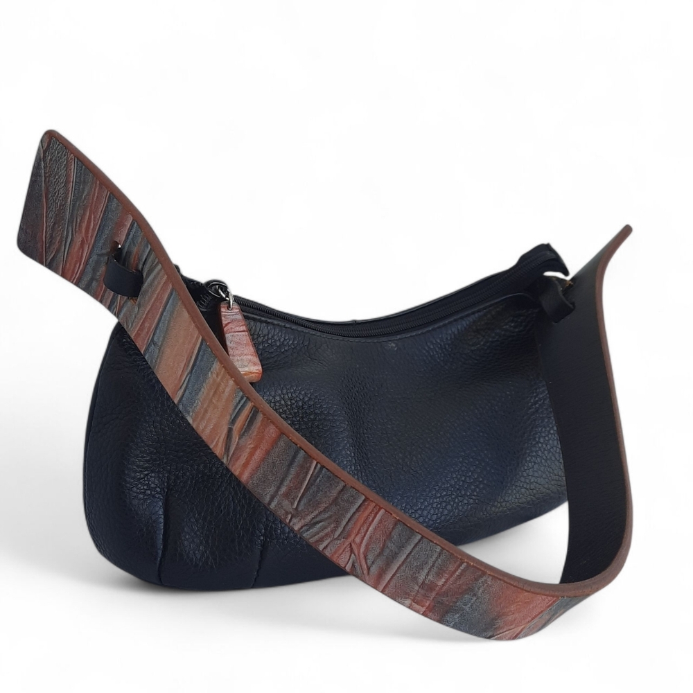 Vtg BONINI Japanese Inspired Streamlined Shoulder Bag Art To Wear Minimalist